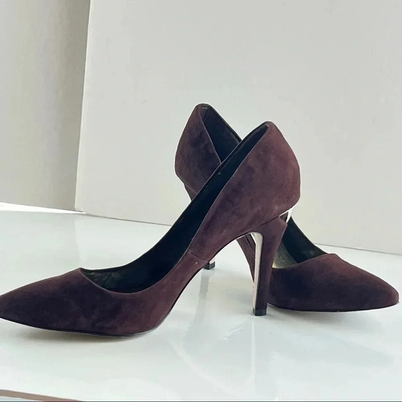 BAGLEY MISCHKA BROWN SUEDE HEELS CLASSIC PUMP SHOES SIZE 8.5 - Picture 10 of 16